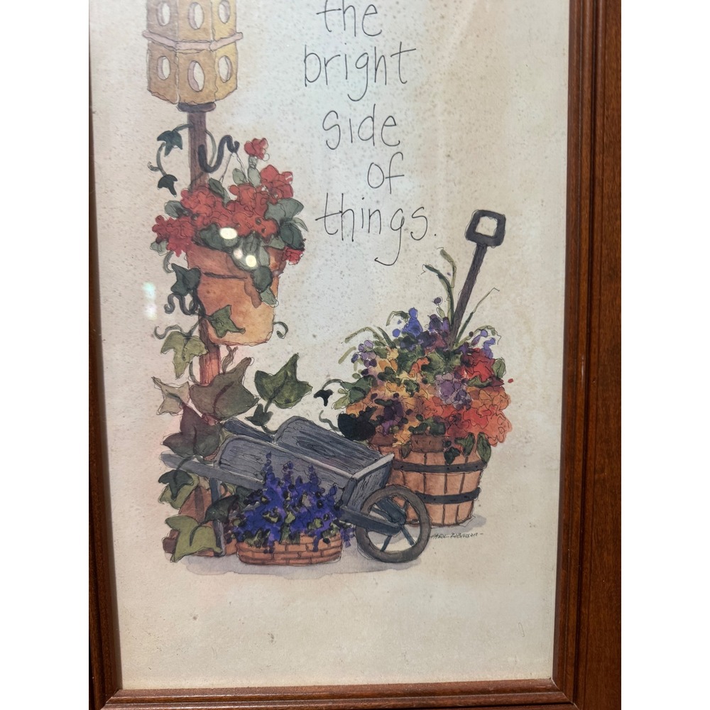 Carol Robinson Framed Wall Art Country Garden Inspirational Quote Brown - Picture 3 of 14